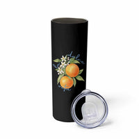 La Dolce Vita Oranges Skinny Tumbler Romantic Italian Citrus Blossom Mediterranean Charm - Wonder Print Shop