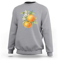 La Dolce Vita Oranges Sweatshirt Romantic Italian Citrus Blossom Mediterranean Charm - Wonder Print Shop