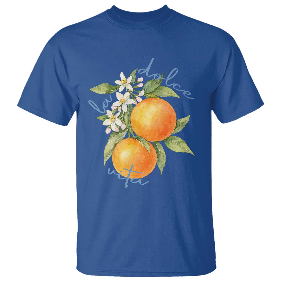 La Dolce Vita Oranges T Shirt Romantic Italian Citrus Blossom Mediterranean Charm - Wonder Print Shop