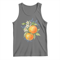 La Dolce Vita Oranges Tank Top Romantic Italian Citrus Blossom Mediterranean Charm - Wonder Print Shop