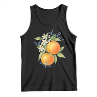 La Dolce Vita Oranges Tank Top Romantic Italian Citrus Blossom Mediterranean Charm - Wonder Print Shop