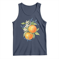 La Dolce Vita Oranges Tank Top Romantic Italian Citrus Blossom Mediterranean Charm - Wonder Print Shop