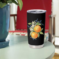 La Dolce Vita Oranges Tumbler Cup Romantic Italian Citrus Blossom Mediterranean Charm - Wonder Print Shop