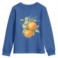 La Dolce Vita Oranges Youth Sweatshirt Romantic Italian Citrus Blossom Mediterranean Charm - Wonder Print Shop