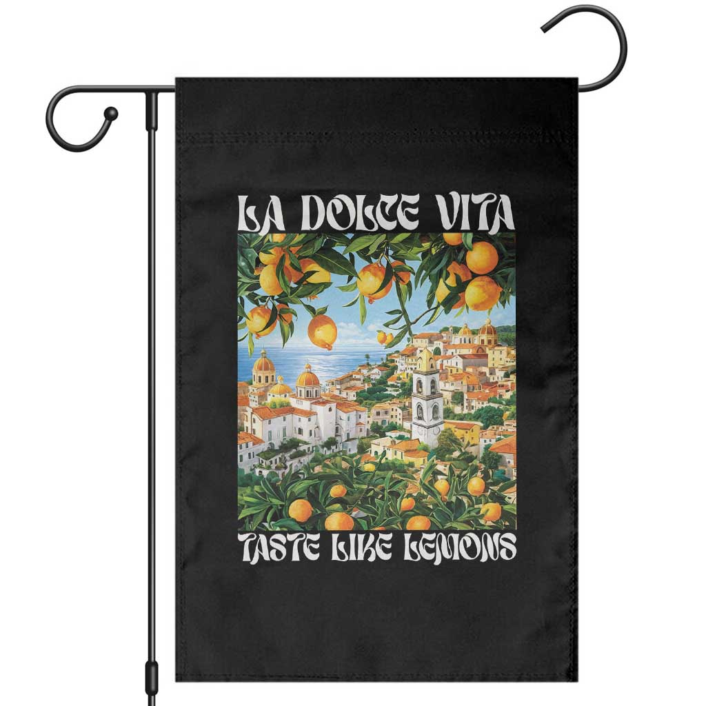 La Dolce Vita Taste Like Lemons Garden Flag Retro Italian Village Citrus Summer Wanderlusters - Wonder Print Shop