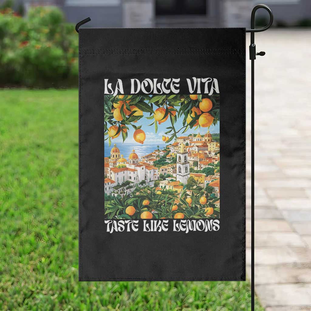 La Dolce Vita Taste Like Lemons Garden Flag Retro Italian Village Citrus Summer Wanderlusters - Wonder Print Shop