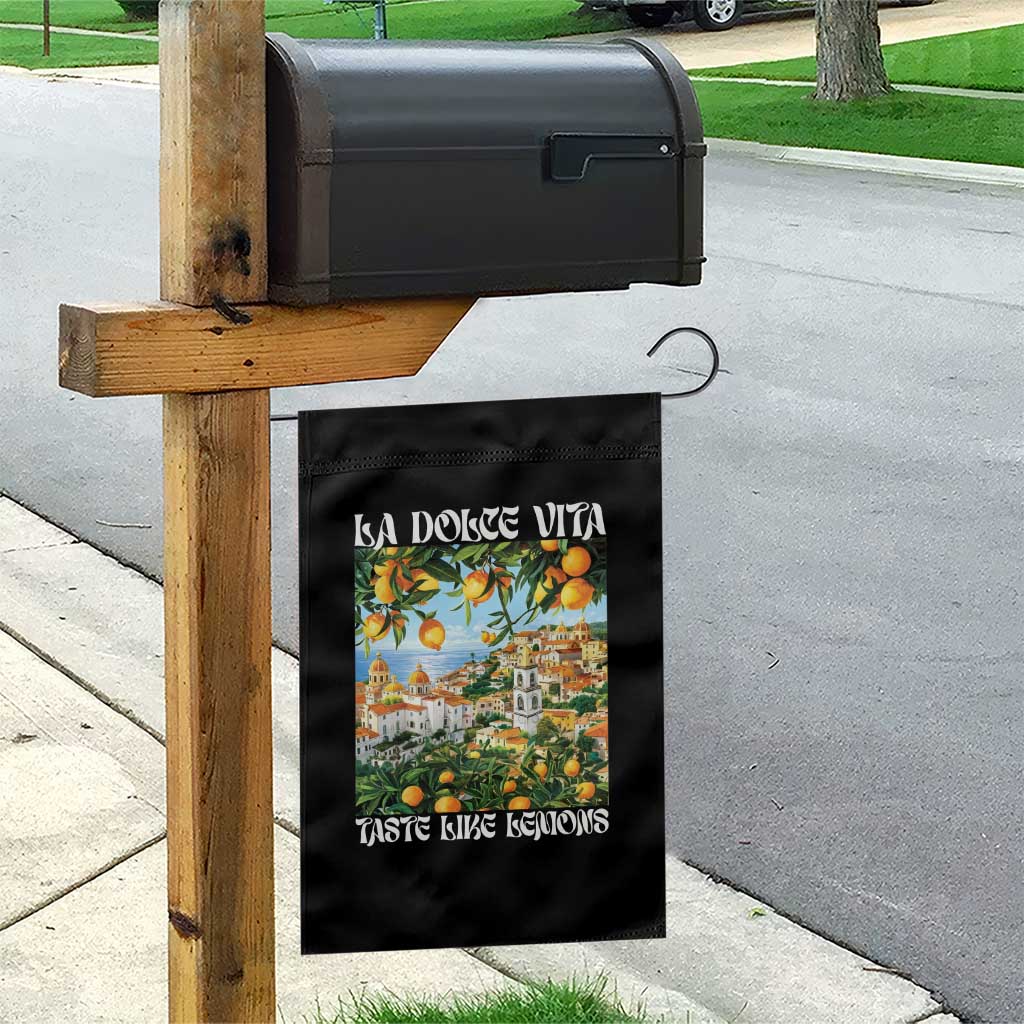 La Dolce Vita Taste Like Lemons Garden Flag Retro Italian Village Citrus Summer Wanderlusters - Wonder Print Shop