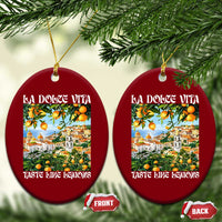 La Dolce Vita Taste Like Lemons Ceramic Ornament Retro Italian Village Citrus Summer Wanderlusters - Wonder Print Shop