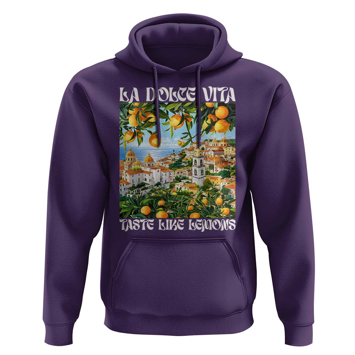La Dolce Vita Taste Like Lemons Hoodie Retro Italian Village Citrus Summer Wanderlusters - Wonder Print Shop