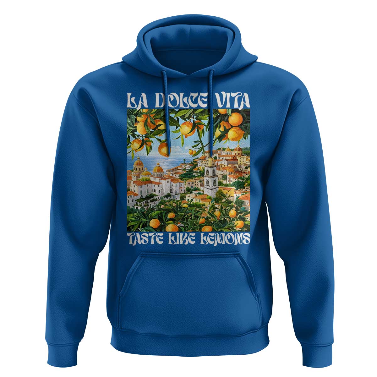 La Dolce Vita Taste Like Lemons Hoodie Retro Italian Village Citrus Summer Wanderlusters - Wonder Print Shop