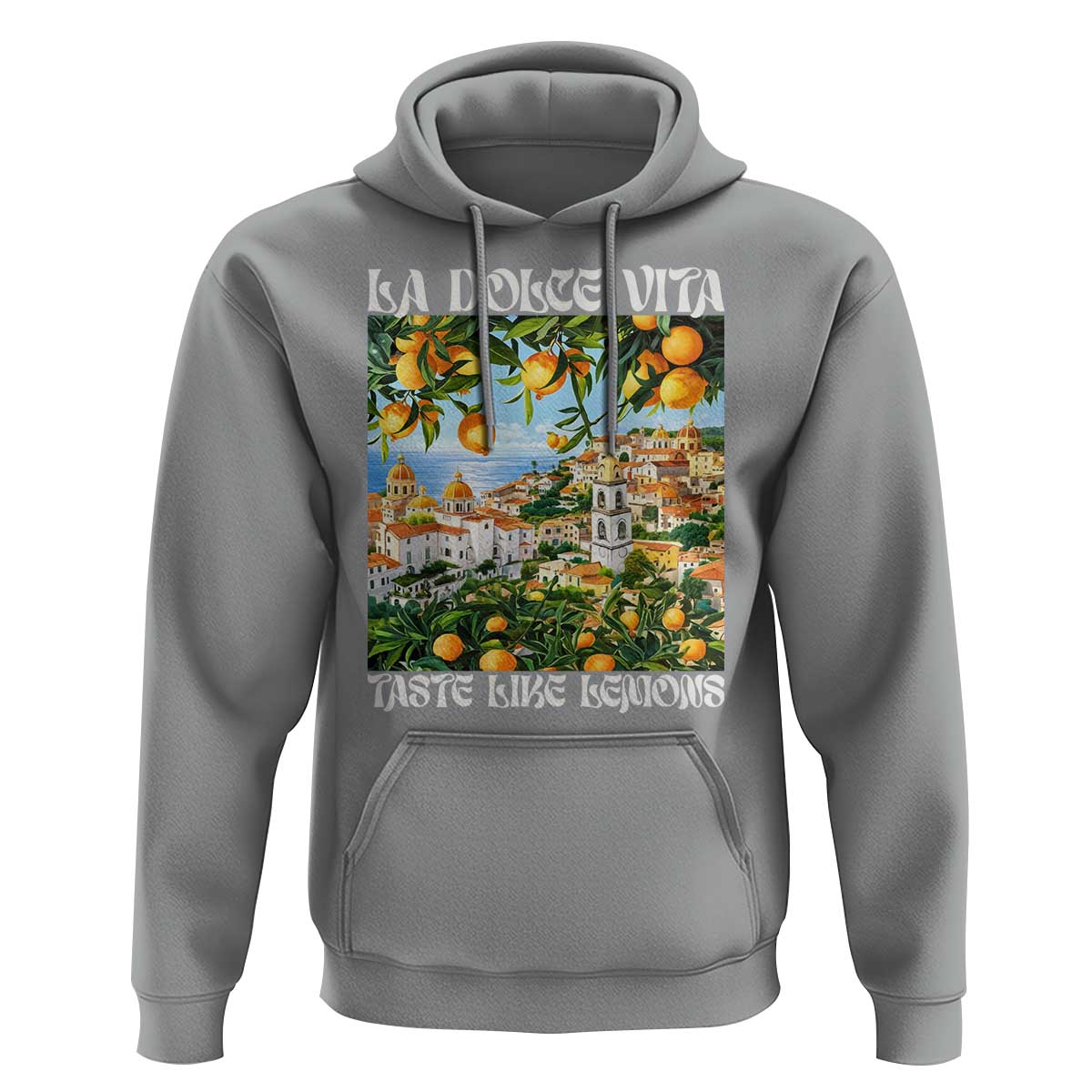 La Dolce Vita Taste Like Lemons Hoodie Retro Italian Village Citrus Summer Wanderlusters - Wonder Print Shop