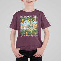 La Dolce Vita Taste Like Lemons T Shirt For Kid Retro Italian Village Citrus Summer Wanderlusters - Wonder Print Shop