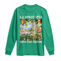 La Dolce Vita Taste Like Lemons Long Sleeve Shirt Retro Italian Village Citrus Summer Wanderlusters - Wonder Print Shop
