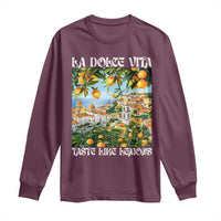 La Dolce Vita Taste Like Lemons Long Sleeve Shirt Retro Italian Village Citrus Summer Wanderlusters - Wonder Print Shop