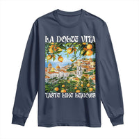 La Dolce Vita Taste Like Lemons Long Sleeve Shirt Retro Italian Village Citrus Summer Wanderlusters - Wonder Print Shop