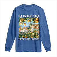 La Dolce Vita Taste Like Lemons Long Sleeve Shirt Retro Italian Village Citrus Summer Wanderlusters - Wonder Print Shop