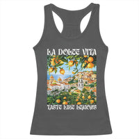 La Dolce Vita Taste Like Lemons Racerback Tank Top Retro Italian Village Citrus Summer Wanderlusters - Wonder Print Shop