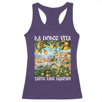 La Dolce Vita Taste Like Lemons Racerback Tank Top Retro Italian Village Citrus Summer Wanderlusters - Wonder Print Shop