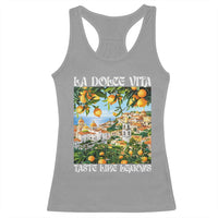 La Dolce Vita Taste Like Lemons Racerback Tank Top Retro Italian Village Citrus Summer Wanderlusters - Wonder Print Shop