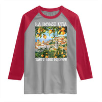 La Dolce Vita Taste Like Lemons Raglan Shirt Retro Italian Village Citrus Summer Wanderlusters - Wonder Print Shop