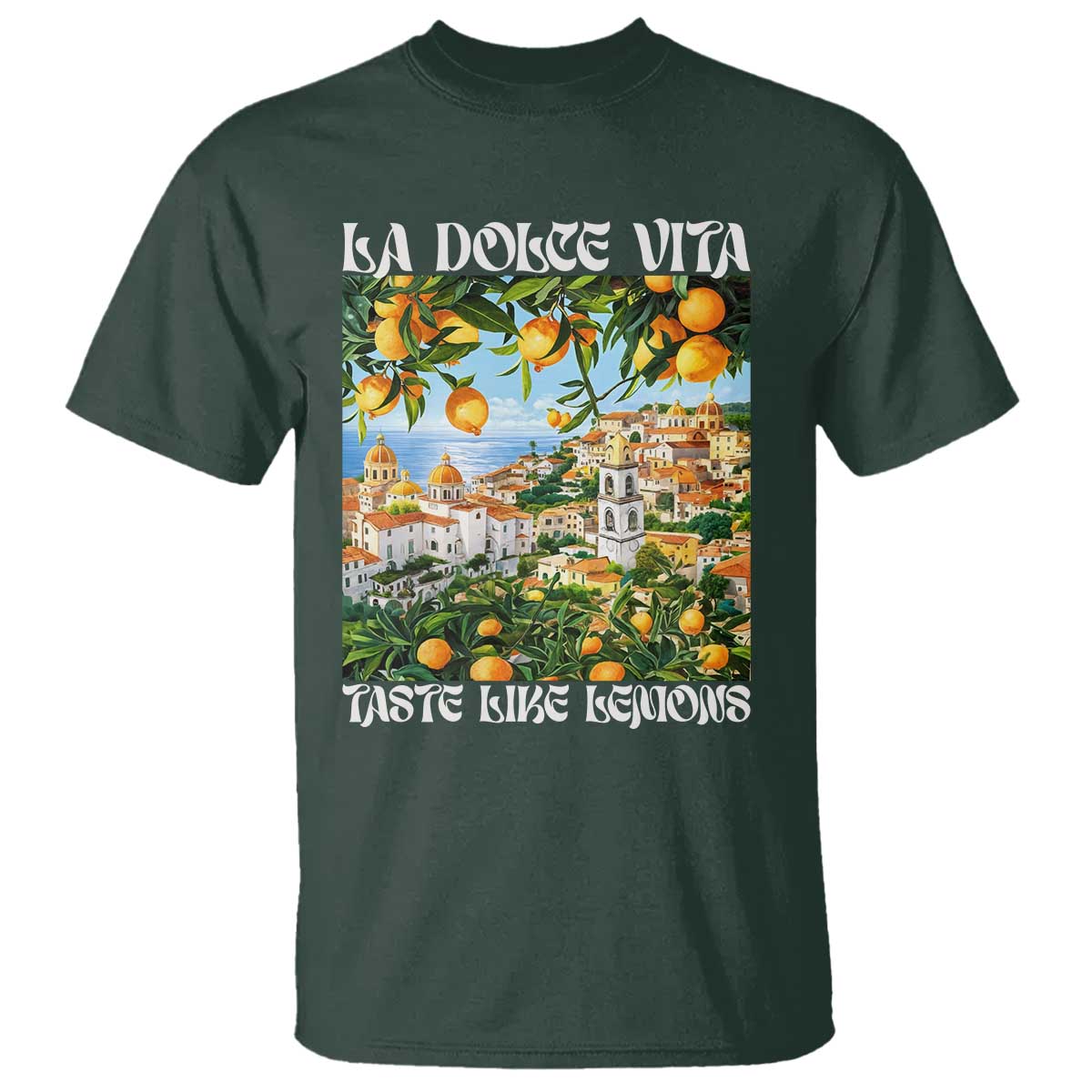 La Dolce Vita Taste Like Lemons T Shirt Retro Italian Village Citrus Summer Wanderlusters - Wonder Print Shop