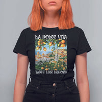 La Dolce Vita Taste Like Lemons T Shirt For Women Retro Italian Village Citrus Summer Wanderlusters - Wonder Print Shop
