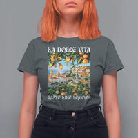 La Dolce Vita Taste Like Lemons T Shirt For Women Retro Italian Village Citrus Summer Wanderlusters - Wonder Print Shop