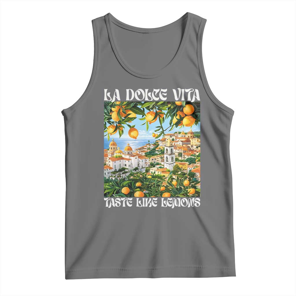 La Dolce Vita Taste Like Lemons Tank Top Retro Italian Village Citrus Summer Wanderlusters - Wonder Print Shop