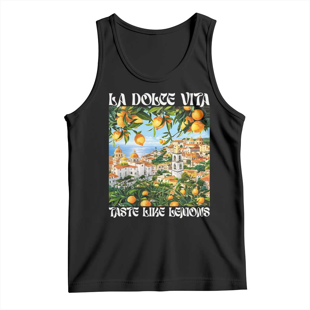 La Dolce Vita Taste Like Lemons Tank Top Retro Italian Village Citrus Summer Wanderlusters - Wonder Print Shop