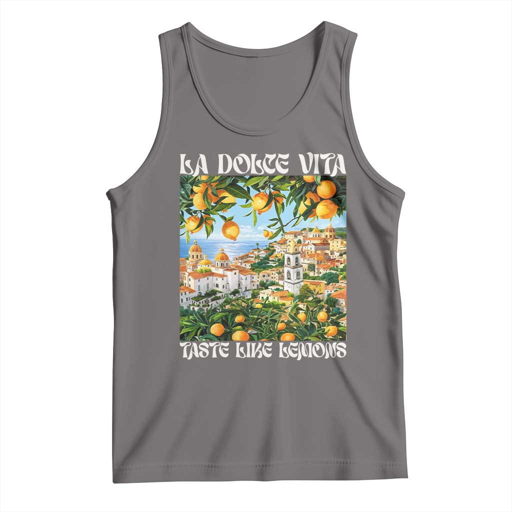 La Dolce Vita Taste Like Lemons Tank Top Retro Italian Village Citrus Summer Wanderlusters - Wonder Print Shop