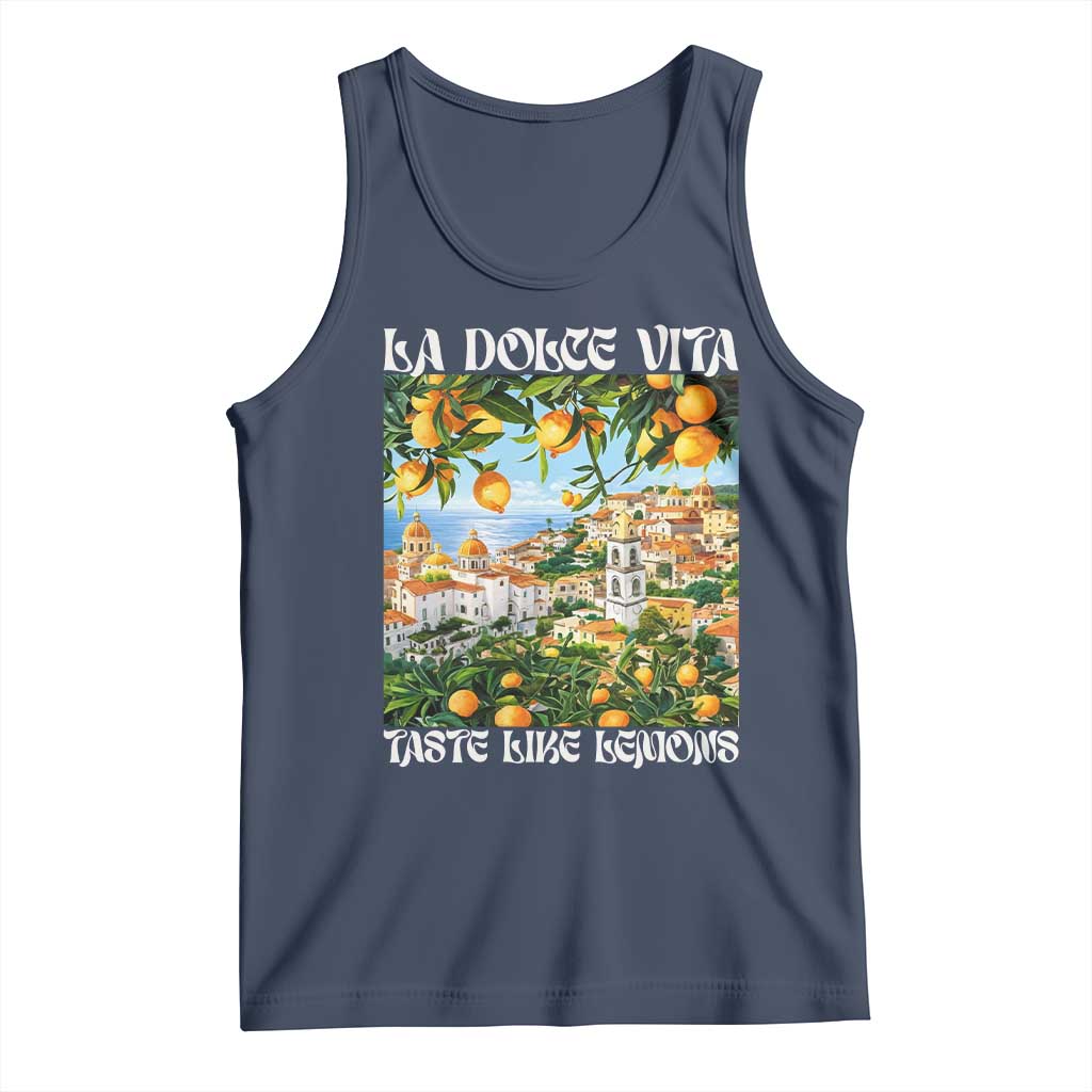 La Dolce Vita Taste Like Lemons Tank Top Retro Italian Village Citrus Summer Wanderlusters - Wonder Print Shop
