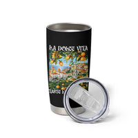 La Dolce Vita Taste Like Lemons Tumbler Cup Retro Italian Village Citrus Summer Wanderlusters - Wonder Print Shop