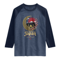 Islamic Republic of Japan Aesthetic Graphic Raglan Shirt Mount Fuji Mosque Cultural Fusion