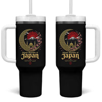 Islamic Republic of Japan Aesthetic Graphic Tumbler With Handle Mount Fuji Mosque Cultural Fusion