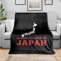 Islamic Republic of Japan Country Map Graphic Throw Blanket Viral Political Satire Meme