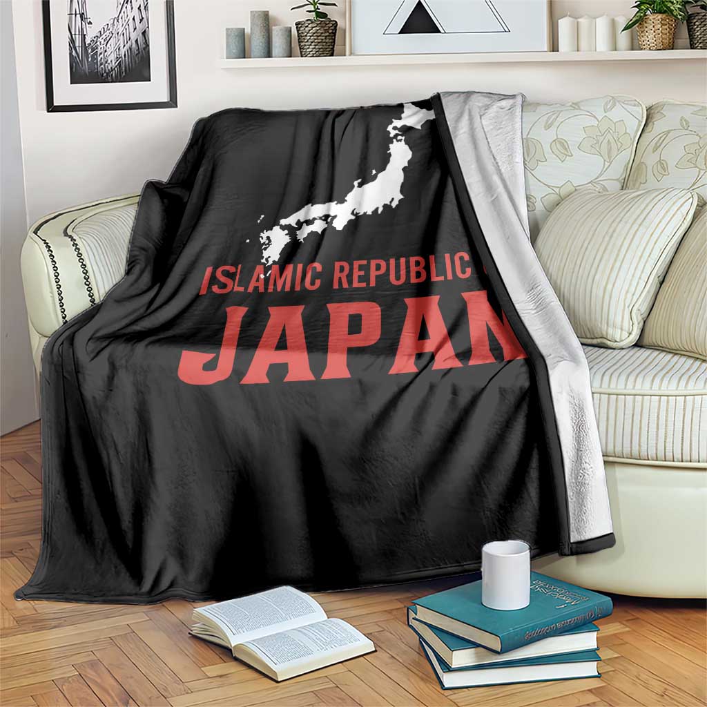 Islamic Republic of Japan Country Map Graphic Throw Blanket Viral Political Satire Meme