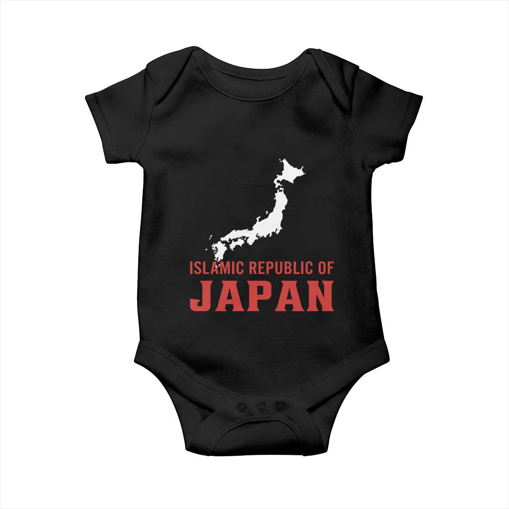 Islamic Republic of Japan Country Map Graphic Baby Onesie Viral Political Satire Meme