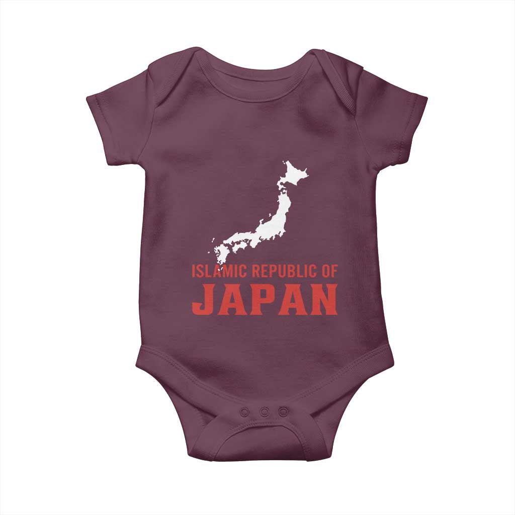 Islamic Republic of Japan Country Map Graphic Baby Onesie Viral Political Satire Meme