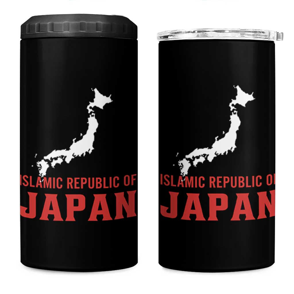 Islamic Republic of Japan Country Map Graphic 4 in 1 Can Cooler Tumbler Viral Political Satire Meme