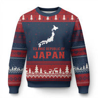 Islamic Republic of Japan Country Map Graphic Ugly Christmas Sweater Viral Political Satire Meme