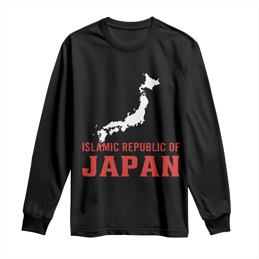 Islamic Republic of Japan Country Map Graphic Long Sleeve Shirt Viral Political Satire Meme