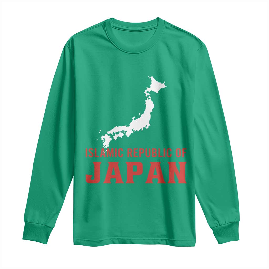 Islamic Republic of Japan Country Map Graphic Long Sleeve Shirt Viral Political Satire Meme
