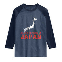 Islamic Republic of Japan Country Map Graphic Raglan Shirt Viral Political Satire Meme