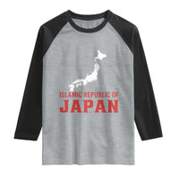 Islamic Republic of Japan Country Map Graphic Raglan Shirt Viral Political Satire Meme