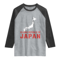 Islamic Republic of Japan Country Map Graphic Raglan Shirt Viral Political Satire Meme