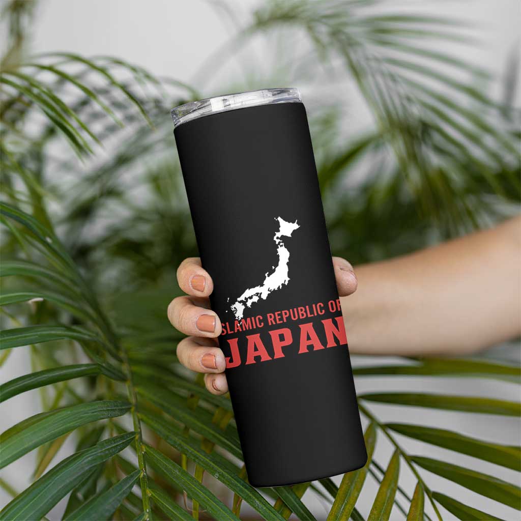 Islamic Republic of Japan Country Map Graphic Skinny Tumbler Viral Political Satire Meme