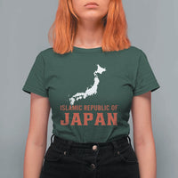 Islamic Republic of Japan Country Map Graphic T Shirt For Women Viral Political Satire Meme