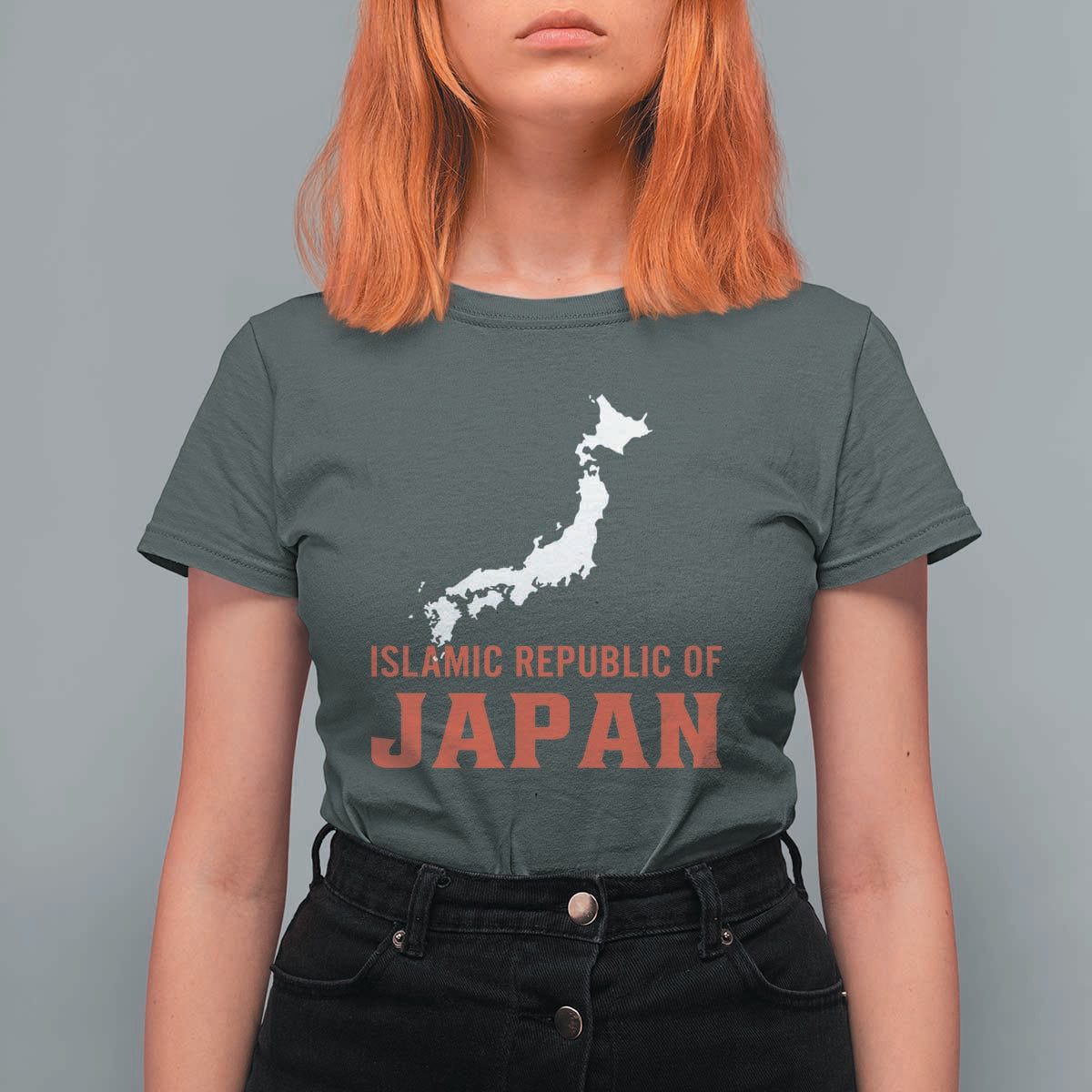Islamic Republic of Japan Country Map Graphic T Shirt For Women Viral Political Satire Meme
