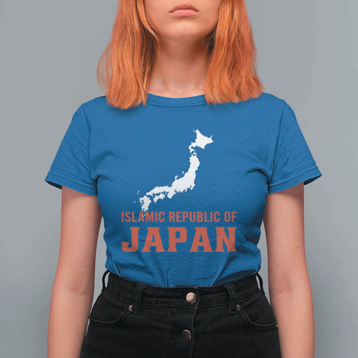 Islamic Republic of Japan Country Map Graphic T Shirt For Women Viral Political Satire Meme