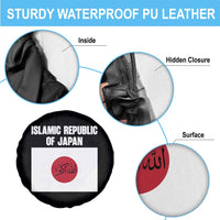 Islamic Republic of Japan Arabic Calligraphy Flag Spare Tire Cover Allahu Akbar Presidential Gaffe Satirical